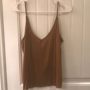burnt orange deep v cut tank top!